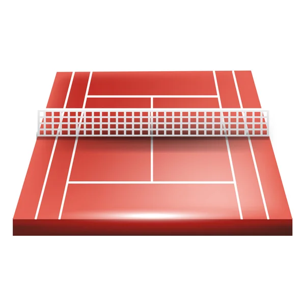 Cancha de tenis individual — Vector de stock