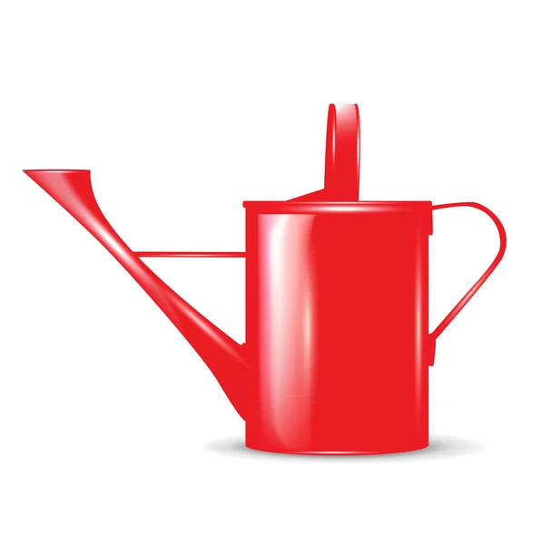 Single red watering can isolated — Stock Vector