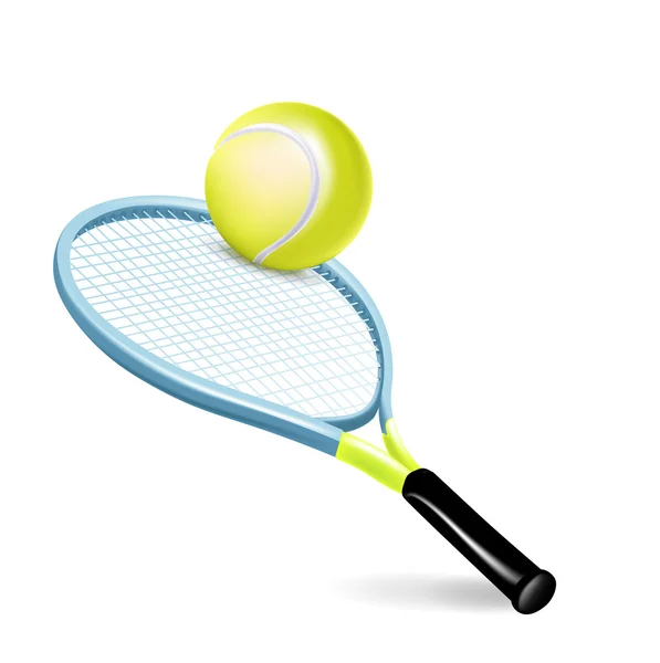 Тенісна ракетка з м'ячем — стоковий вектор