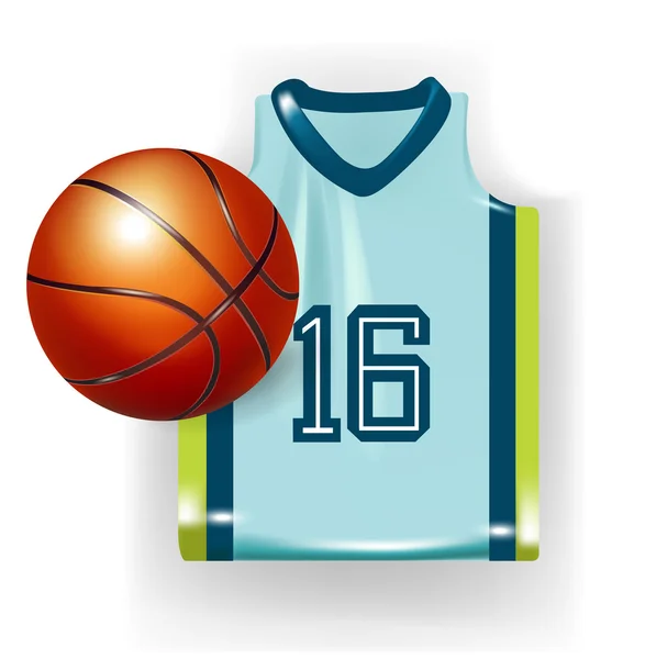 篮球服装和球 — 图库矢量图片