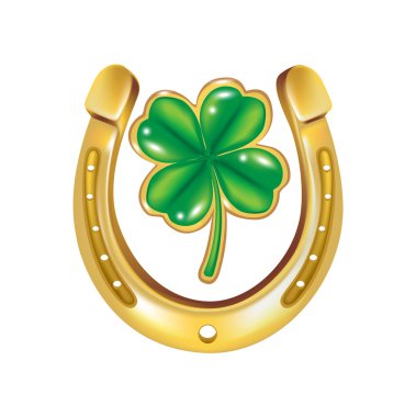 Horseshoe and four leaf clover