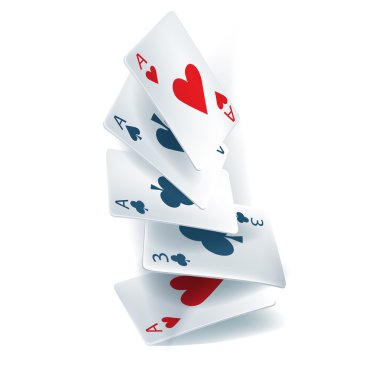 Playing card falling clipart