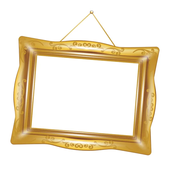 Retro goldener Rahmen isoliert — Stockfoto