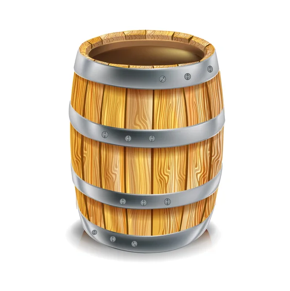 Único barril de madeira — Fotografia de Stock