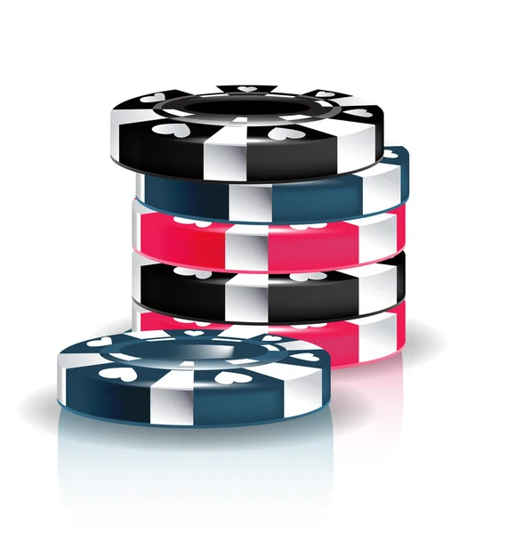 Pile de jetons de poker — Photo