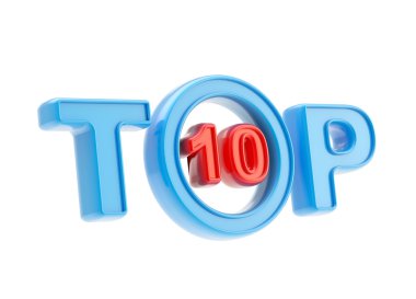 Top-10 emblem symbol isolated clipart