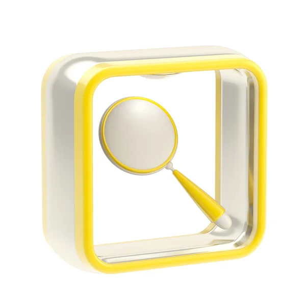 Sistema de búsqueda icono aplicación emblema — Foto de Stock