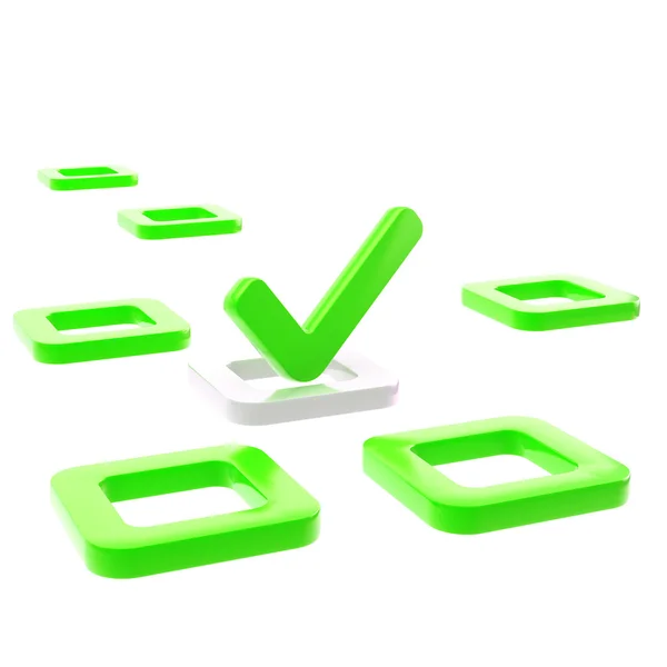 To do list, tick in green check box — Stock Photo, Image