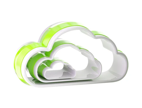Bulut hesap yapmak teknoloji simgesi amblemi — Stok fotoğraf