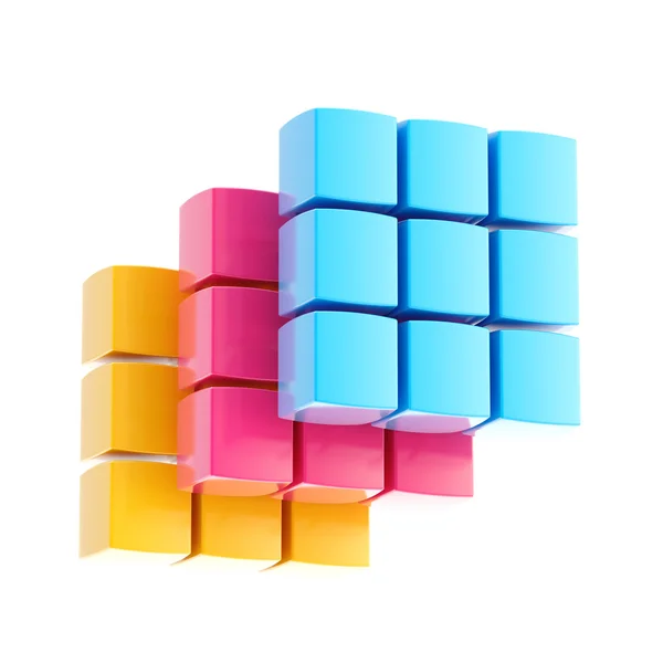 Abstracte achtergrond gemaakt van kubussen — Stockfoto