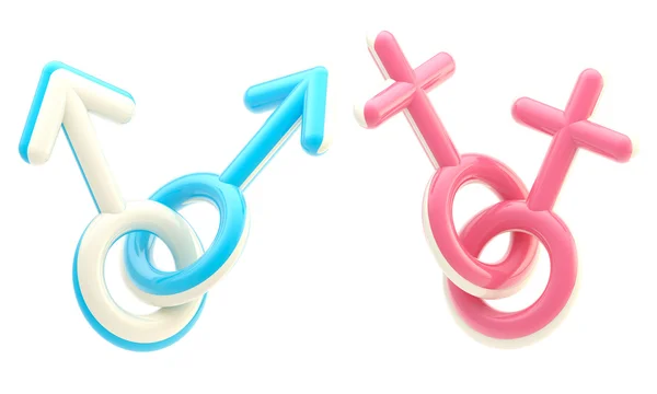 Emblemas de símbolo gay y lesbiana —  Fotos de Stock