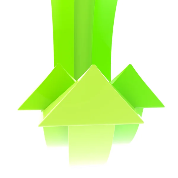 Abstracte achtergrond gemaakt van groene pijlen — Stockfoto