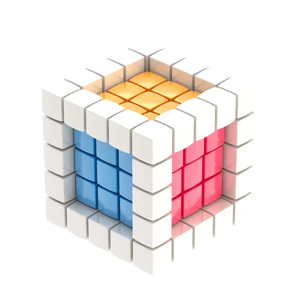 Colorido cubo brillante aislado —  Fotos de Stock