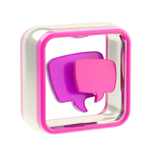 Sms chat icono de la aplicación emblema aislado — Foto de Stock