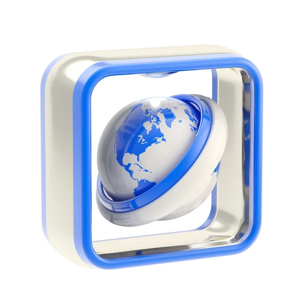 Emblema icona dell'applicazione Internet isolato — Foto Stock