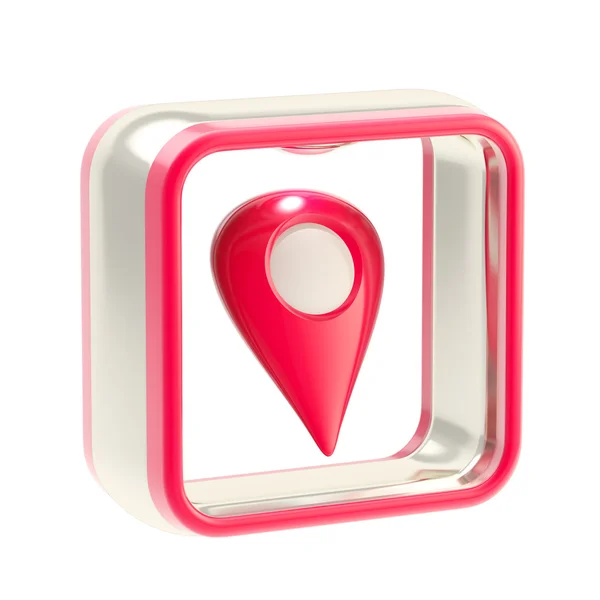 Geo tag application icon emblem isolated — Stock Photo, Image