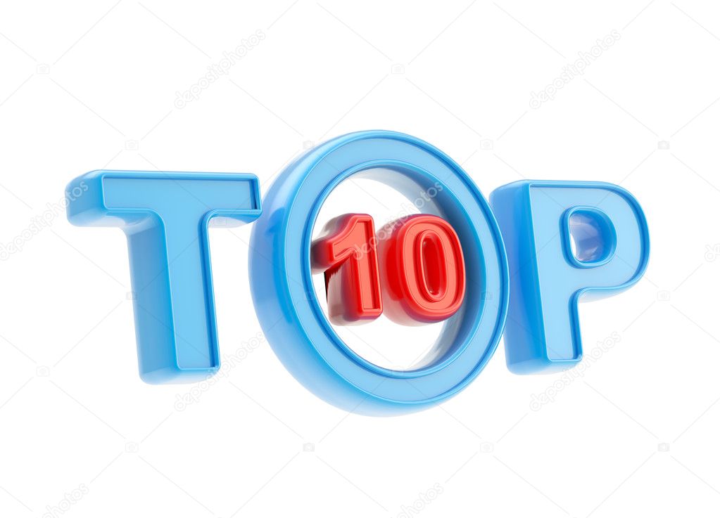 Top-10 emblem symbol isolated