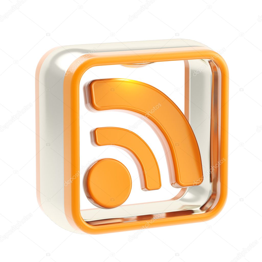 RSS application icon emblem isolated