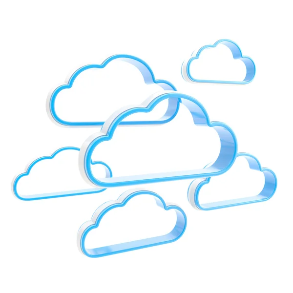 Ilustração do conceito de computação em nuvem — Fotografia de Stock