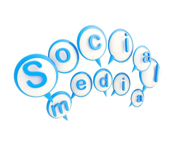Sociala medier icon blanka emblem isolerade — Stockfoto