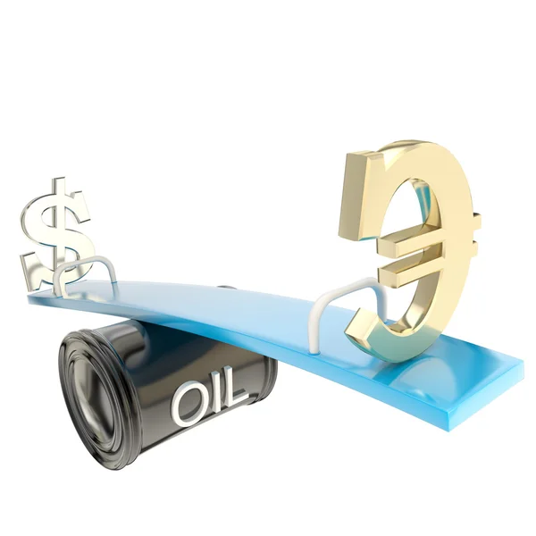 Olie prijs verandering afwijking metafoor — Stockfoto