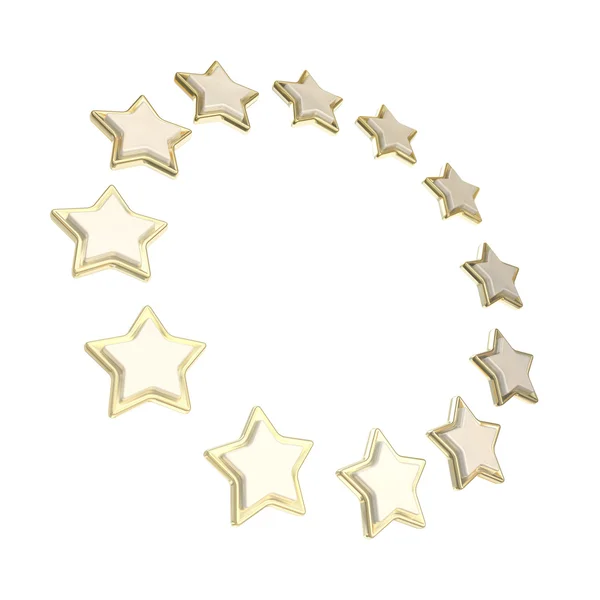 Circle star ram emblem isolerade — Stockfoto