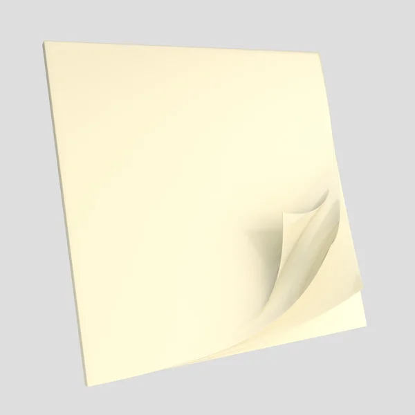 Copyspace note sheets with angled corner — Stock Photo, Image