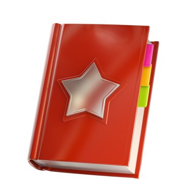 Favorites and address book isolated clipart