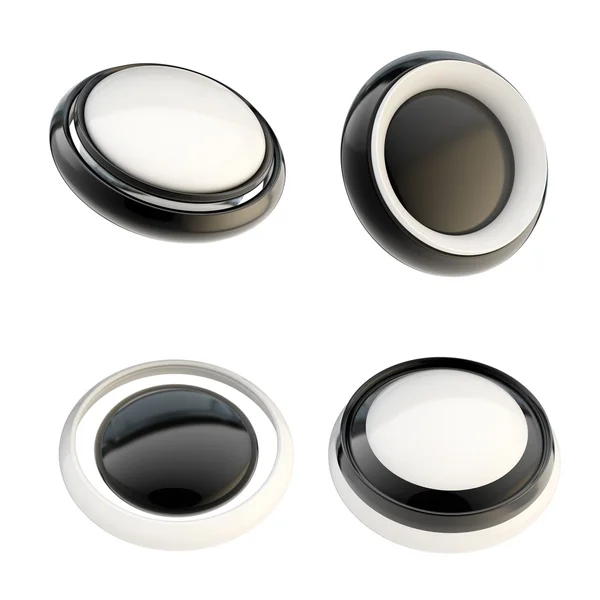 Set of black template buttons isolated — Stock Photo, Image