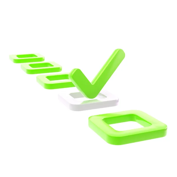 To do list, tick in green check box — Stock Photo, Image