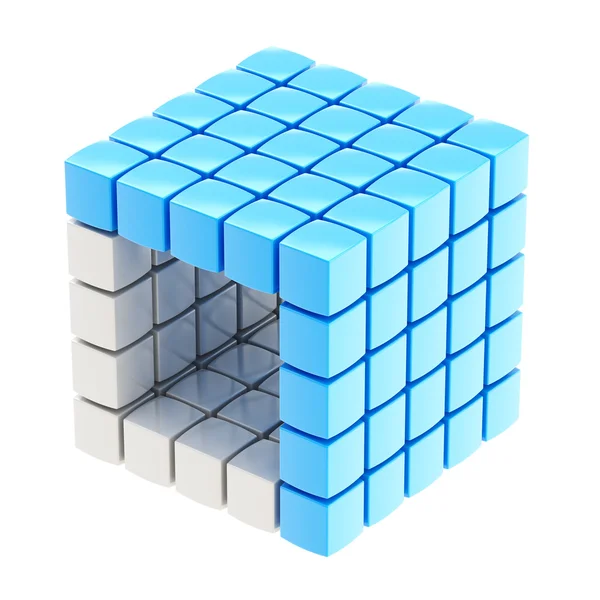 Fondo abstracto como estructura cubo — Foto de Stock