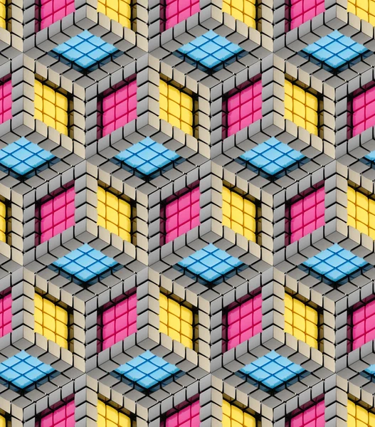 Безшовна текстура фону куба шестикутника — стокове фото