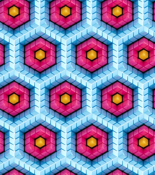 Textura de fondo de cubo de hexágono sin costura — Foto de Stock