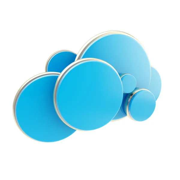Cloud výpočetní technologie modré ikony — Stock fotografie