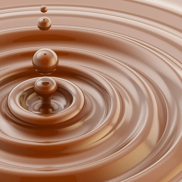 Brown liquid chocolate drop background — Stock Photo, Image
