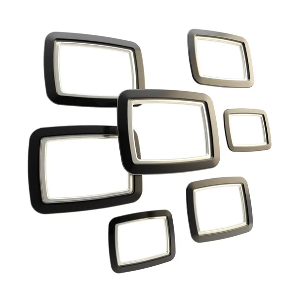Group of empty copyspace frames isolated — Stock Photo, Image