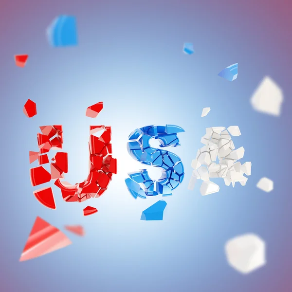 USA broken into pieces abstract background — Stock Photo, Image