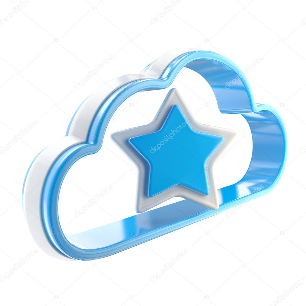 Favorite cloud technology icon isolated