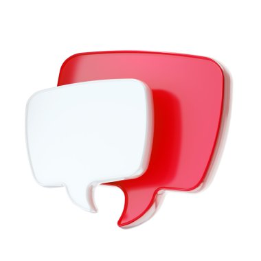 Text speech bubble icon isolated clipart