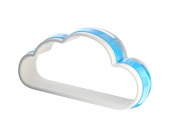 Tecnologia de computação em nuvem ícone emblema — Fotografia de Stock