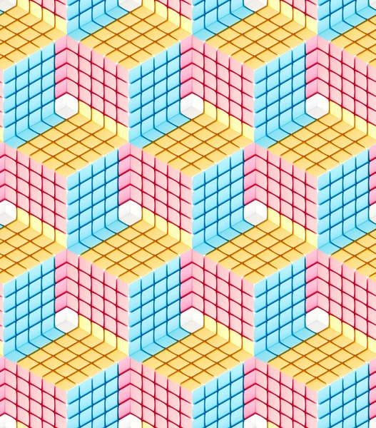 Sömlös hexagon kub bakgrundsstruktur — Stockfoto