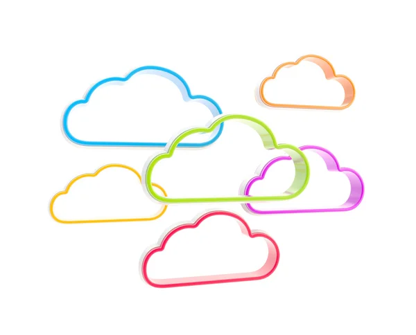 Ilustração do conceito de computação em nuvem — Fotografia de Stock