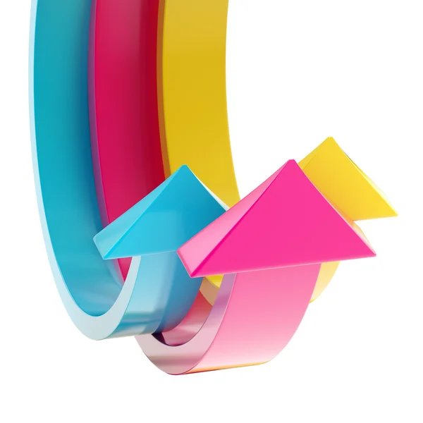 stock image Abstract bend arrow copyspace background