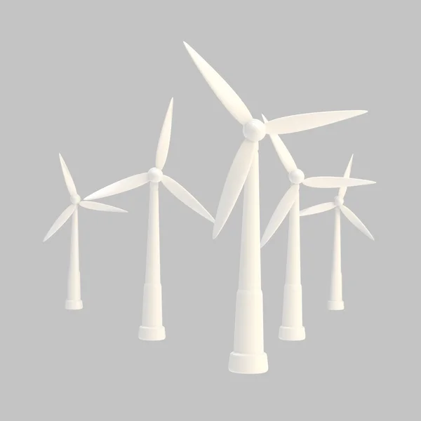 Wind power stations isolated