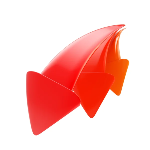 Icono de flecha roja hacia abajo símbolo — Foto de Stock