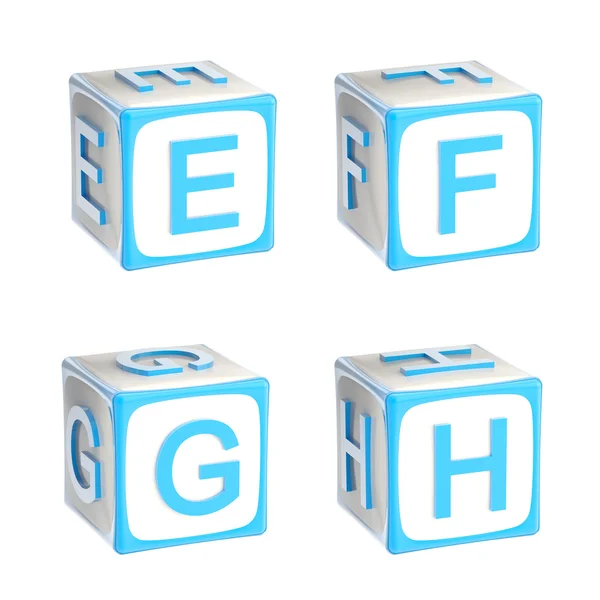 ABC : alphabet composé de cubes de jeu pour enfants — Photo
