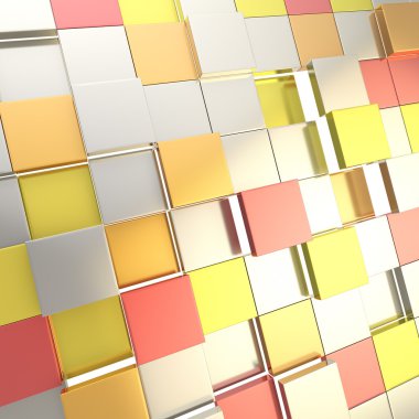 Abstract cube background techno wallpaper clipart