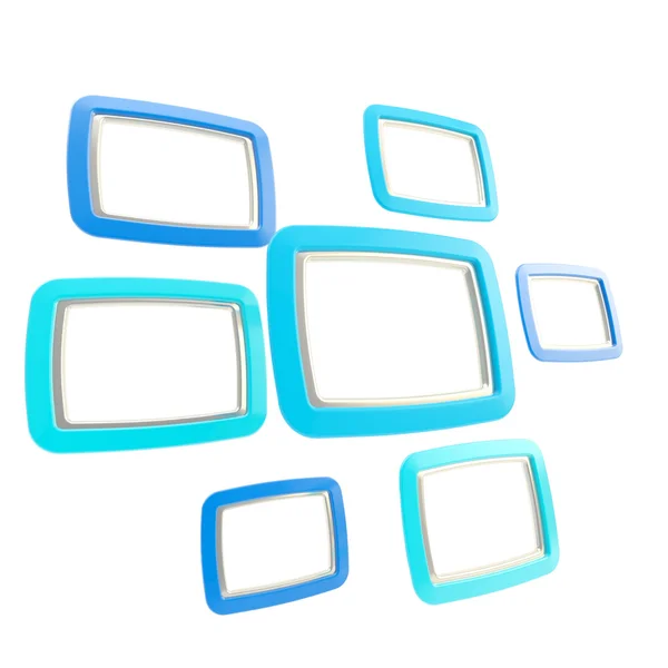 Group of empty copyspace frames isolated — Stock Photo, Image