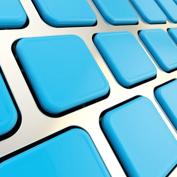 Tastatur aus nächster Nähe zu leeren Copyspace-Tasten — Stockfoto