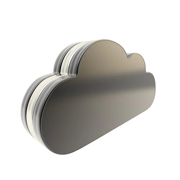 Icono de emblema de espacio en disco de tecnología Cloud —  Fotos de Stock